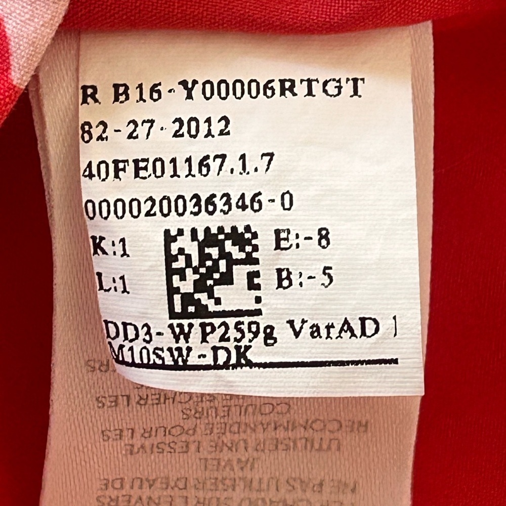 Boden Red Pencil Skirt with White Patterns - Picture 12 of 15